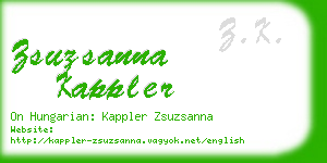 zsuzsanna kappler business card